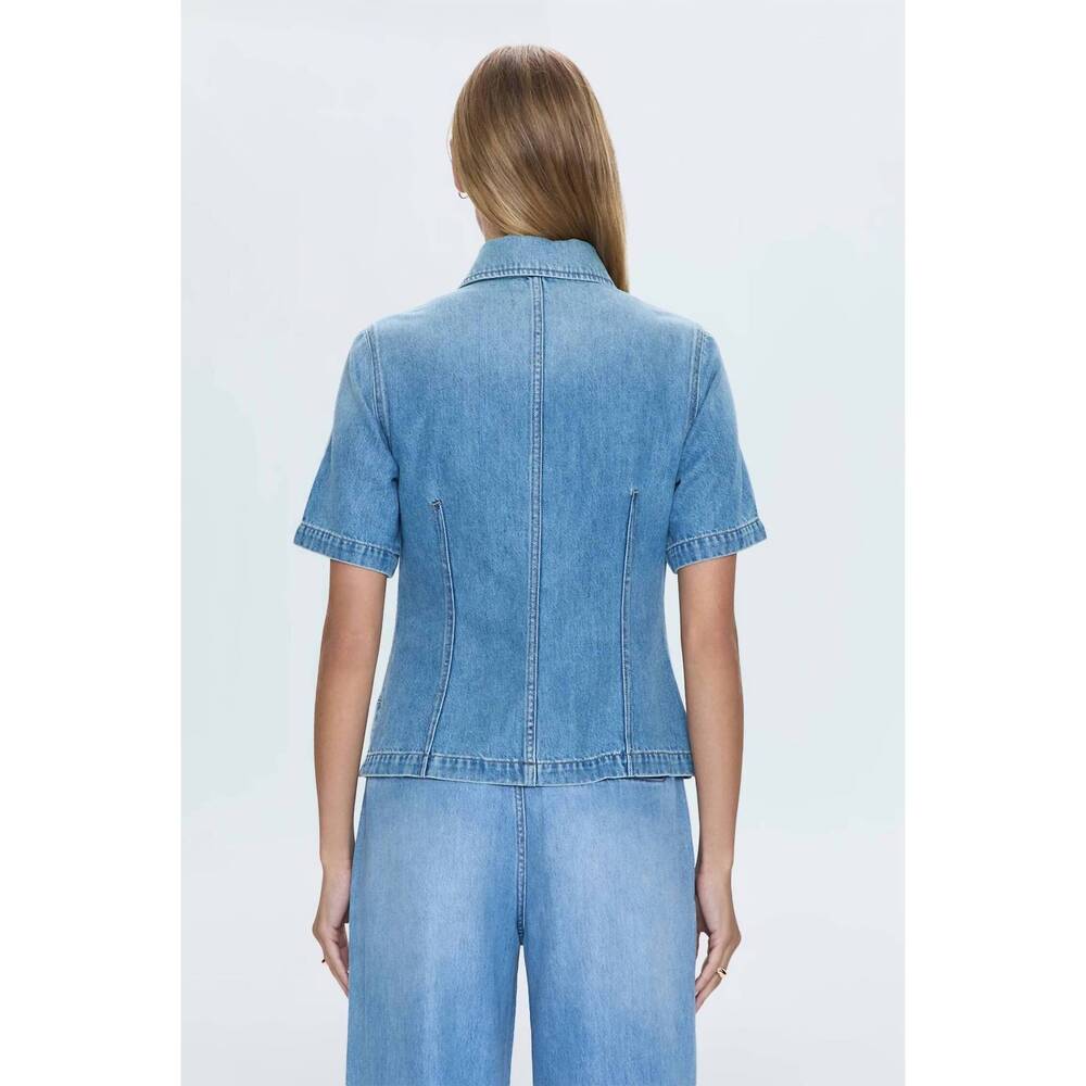 NEW PISTOLA cyndi denim shirt in palo alto - Picture 4 of 6